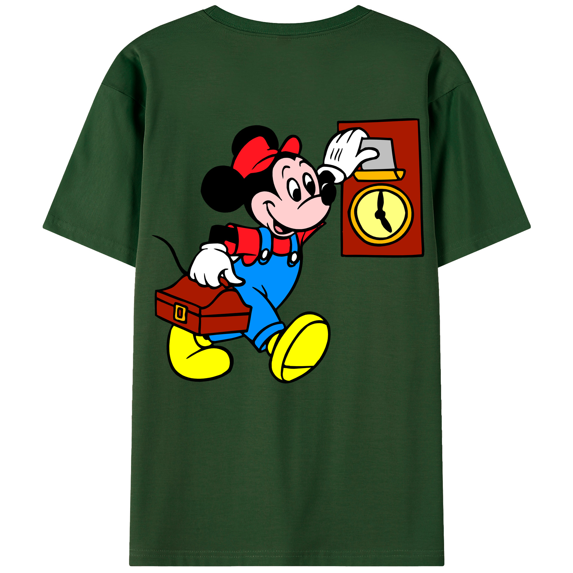 （画像用） ミッキーマウス Mickey Mouse 綿100％半袖Tシャツ（背面プリント）